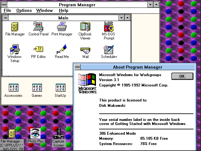 Microsoft Windows for Workgroups 3.1于1992年10月发布