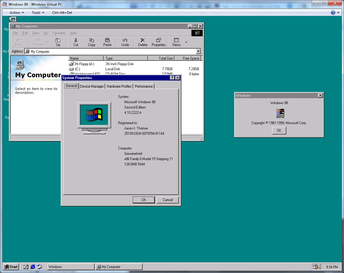 Microsoft 于1999年5月5日发布Windows 98 SE（第二版）