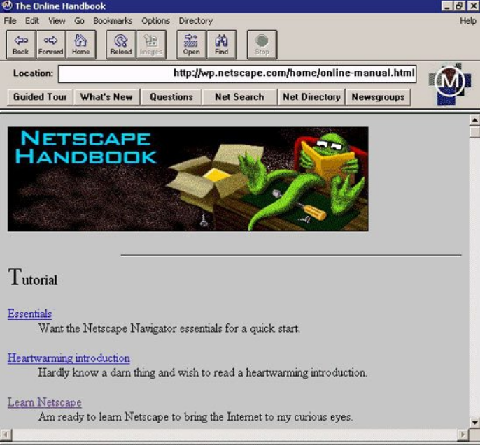 第一款网景浏览器Mosaic Netscape 0.9在1994年10月13日正式发布