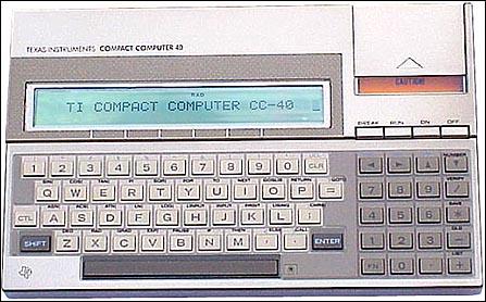 1983年3月，TI CC-40便携电脑问世