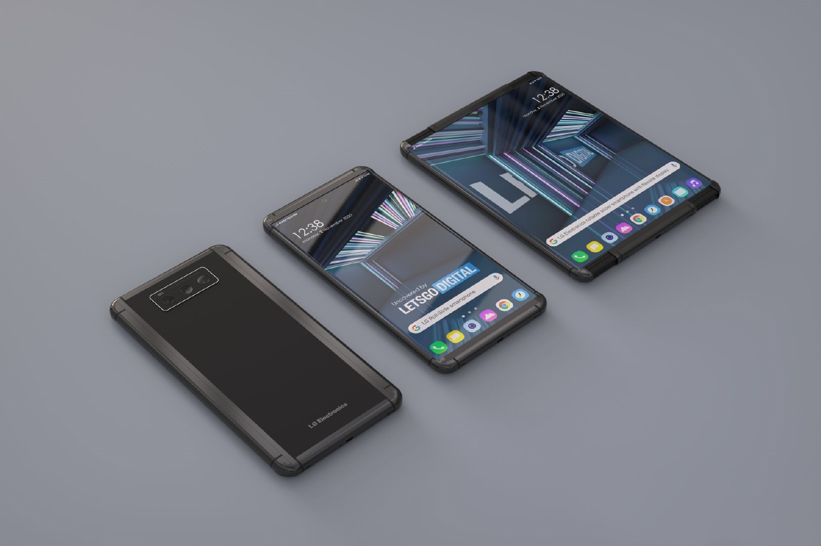 2020年11月2日，LG新手机专利公布，滑动伸缩手机