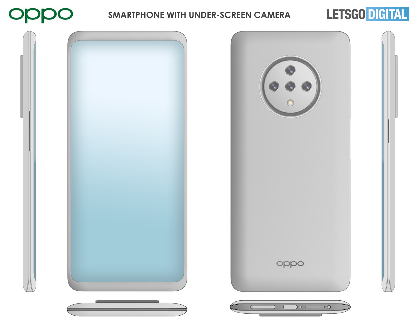 2020年11月3日，OPPO公布新手机专利，屏下摄像头