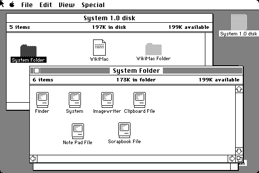 1984年1月24日，System 1 随首款 MAC (麦金塔）电脑发布，是苹果最早的操作系统