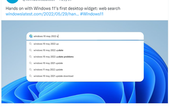 Win11首个桌面小组件亮相 并非Windows Vista/7进化版