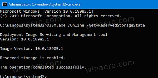 为了让用户更安全地调整“保留的存储”，微软新增DISM命令行