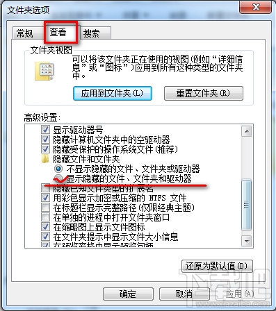 win7系统电脑显示/隐藏文件的详细步骤