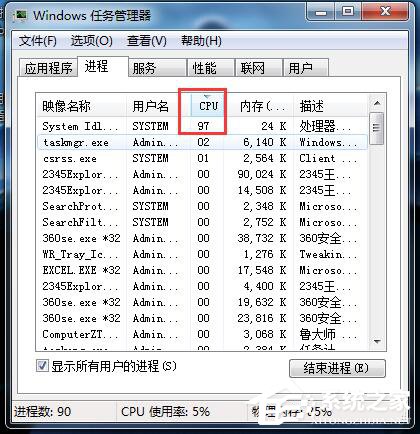 win7系统CPU使用率100的方案介绍