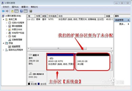 win7未分配磁盘怎样创建扩展分区｜win7系统怎么新建硬盘分区