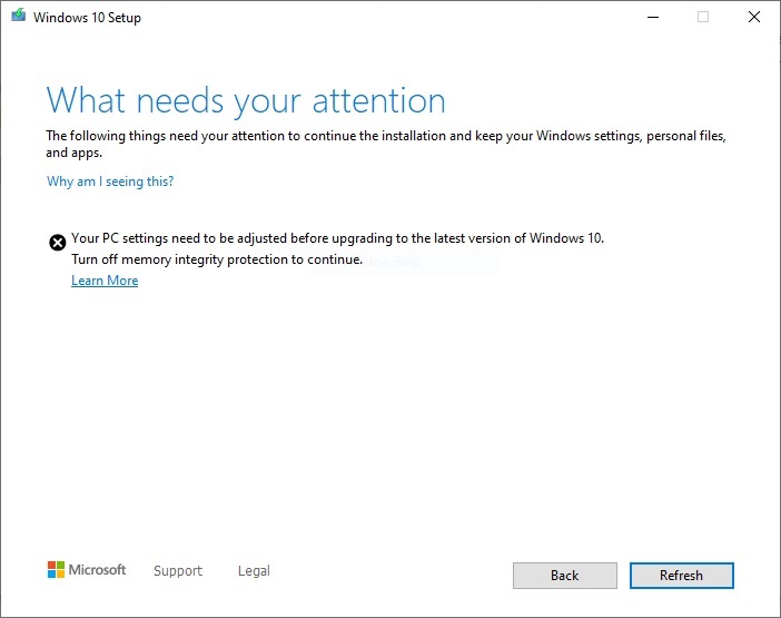 微软：Windows 安全中心存在一个新GUG，它会阻止 Win10 版本 2004的更新