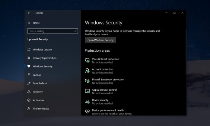 微软：Windows 安全中心存在一个新GUG，它会阻止 Win10 版本 2004的更新