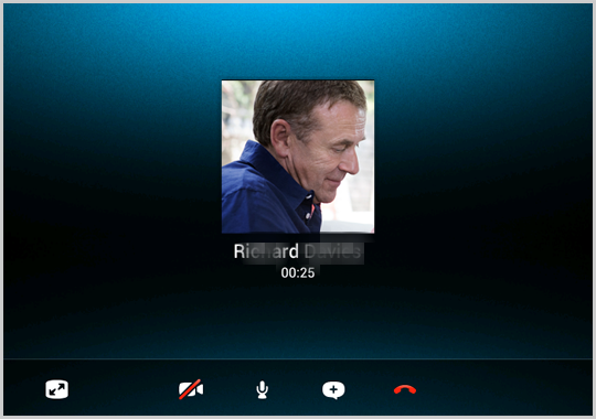 呼叫Skype用户（Android平板电脑）
