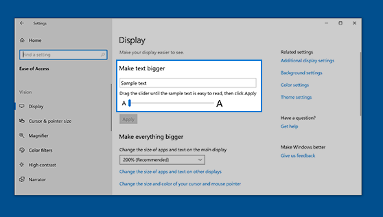 在 Windows 10 中如何更改文本、图像和应用的大小