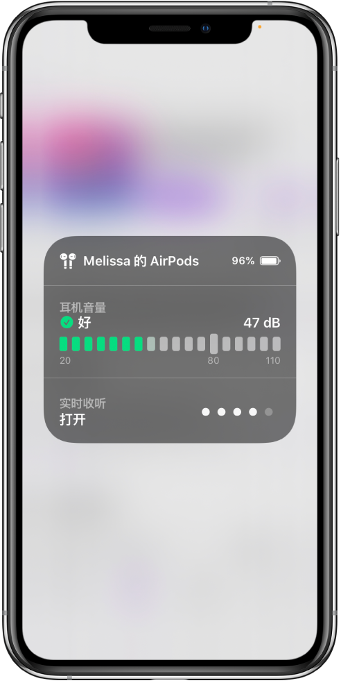 检查耳机和环境音量级别 - AirPods和其他耳机 - iPhone使用手册