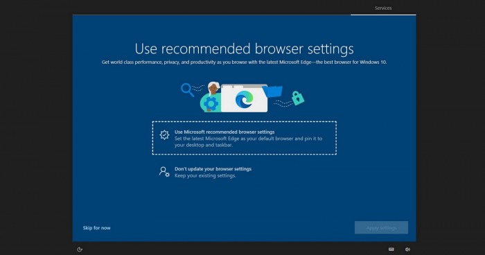 [图]Windows 10启动A/B测试：全屏广告推荐新版Edge浏览器