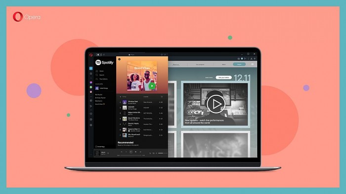 [图]Opera更新：整合Spotify/Apple Music/YouTube Music音乐播放功能