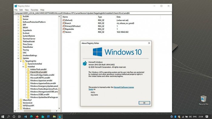 [图]微软测试Windows 10 20H2更新 版本号升至Build 19042.662