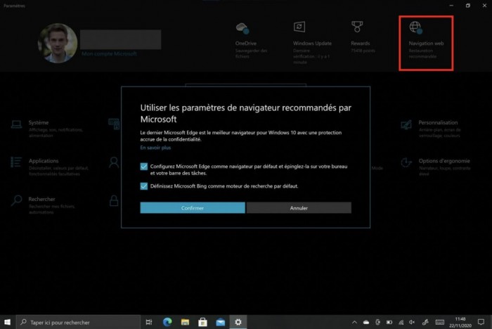 Windows 10设置应用界面开始向部分非内测者显示网页浏览快捷方式