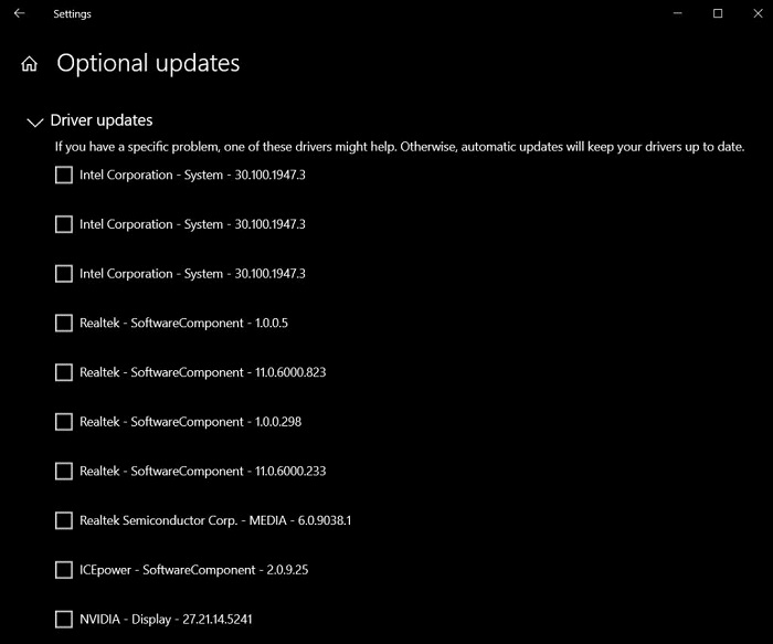 Windows 10现支持更多设备的驱动程序更新