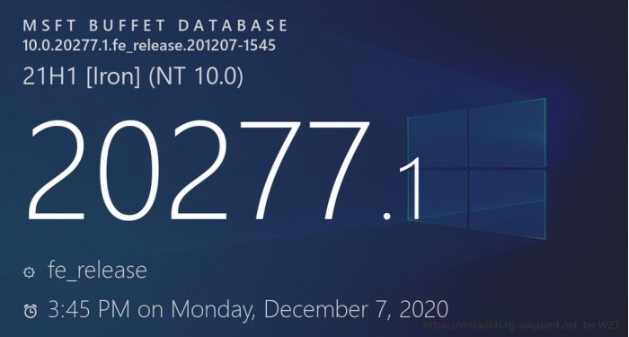 [图]微软发布Windows 10 Build 20277/21277预览版更新