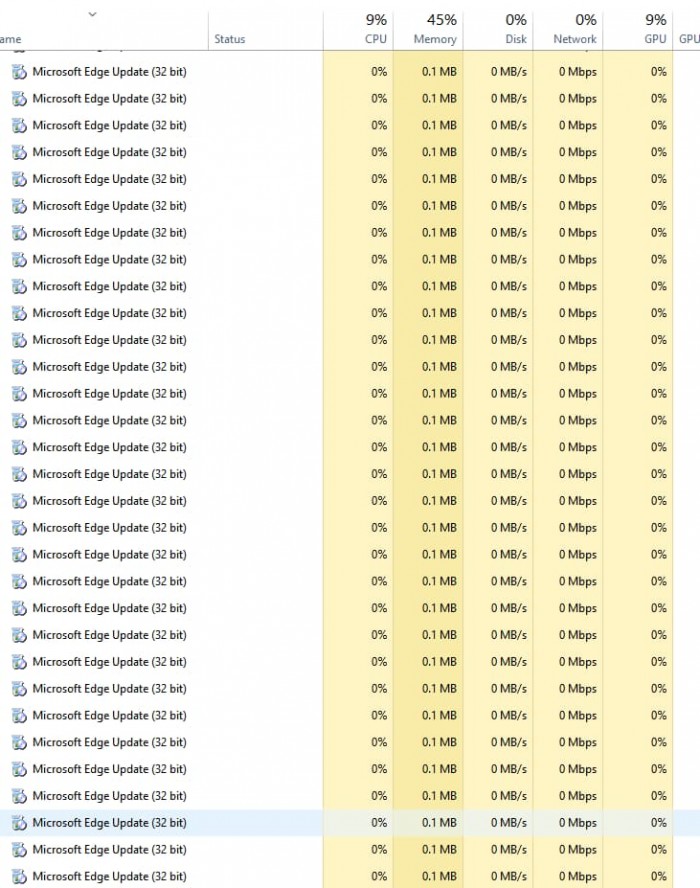 微软Edge浏览器出现诡异Bug 大量32位升级进程暴走
