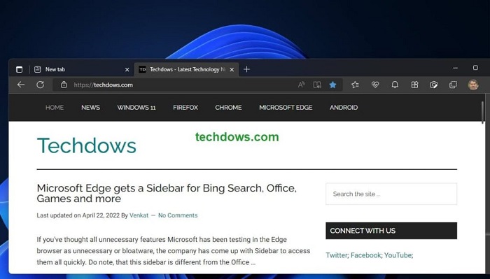 Windows 11上的Edge浏览器更新标题栏与工具栏Mica外观