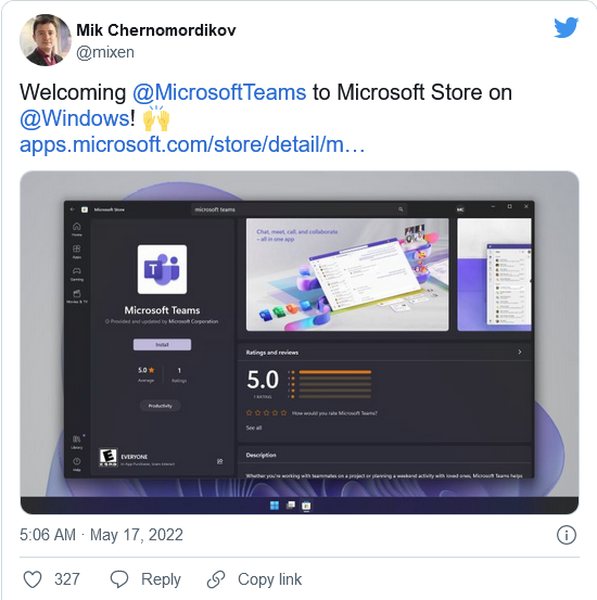 Microsoft Teams终于登录微软商店 但Windows 11下无法用于个人用途