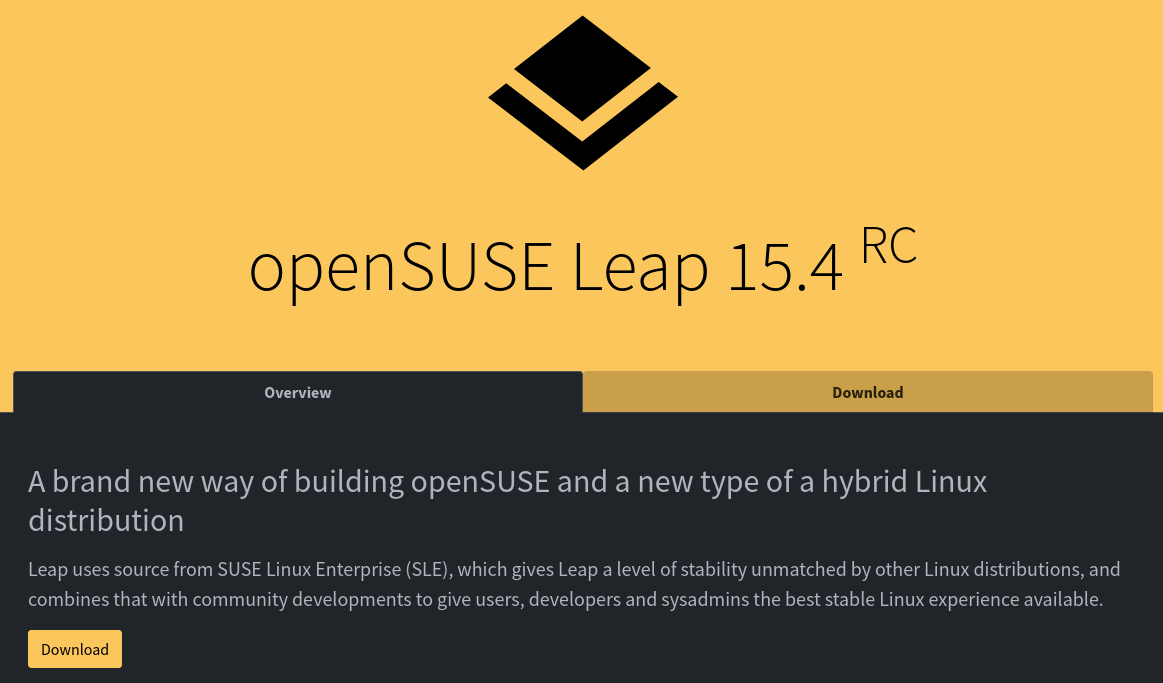 openSUSE Leap 15.4发布RC版本
