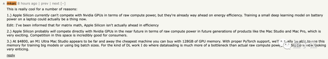 苹果 M1 Mac 也支持在 PyTorch 训练中用 GPU 加速