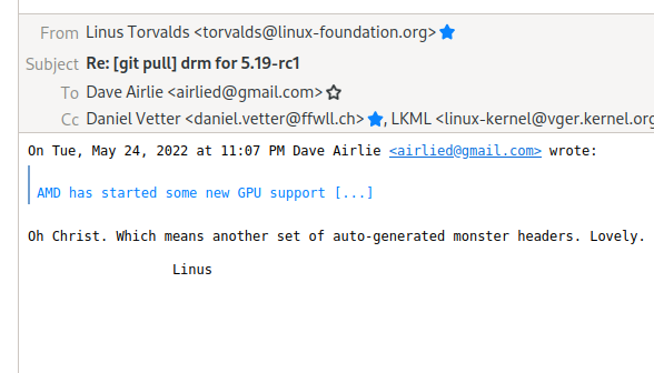 Linux 5.19 获得近 50 万行新的图形驱动程序代码