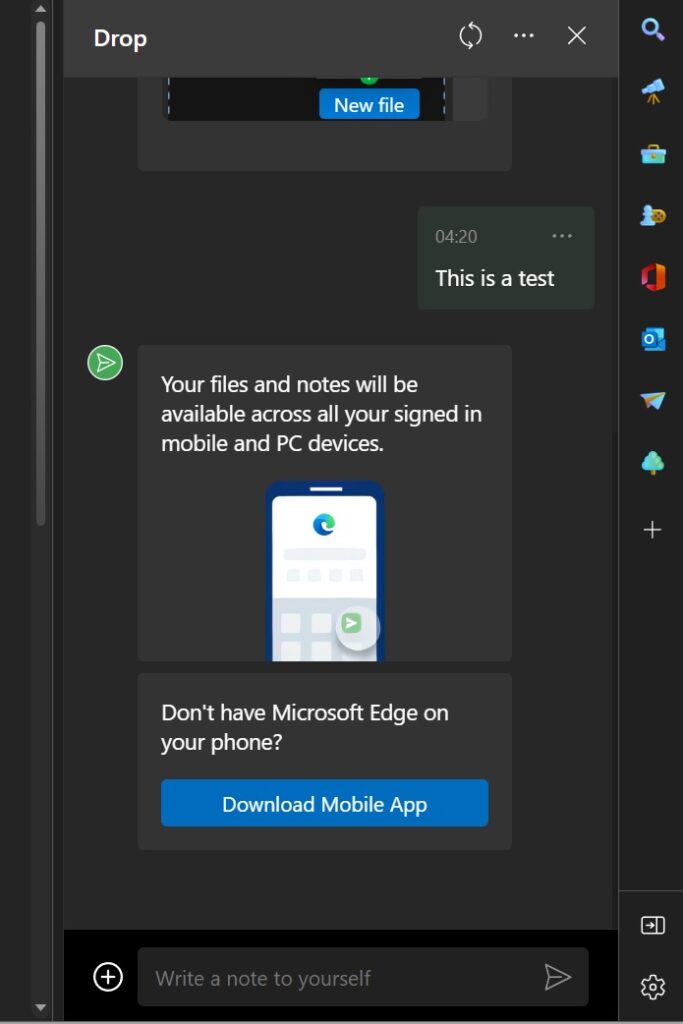 微软为Edge浏览器推出全新Drop功能 支持跨设备轻松共享文件和笔记